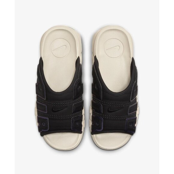 Nike Air More Uptempo Slide Sandals FB7799-001 Black Sanddrift Men's Size 9 - Picture 4 of 5
